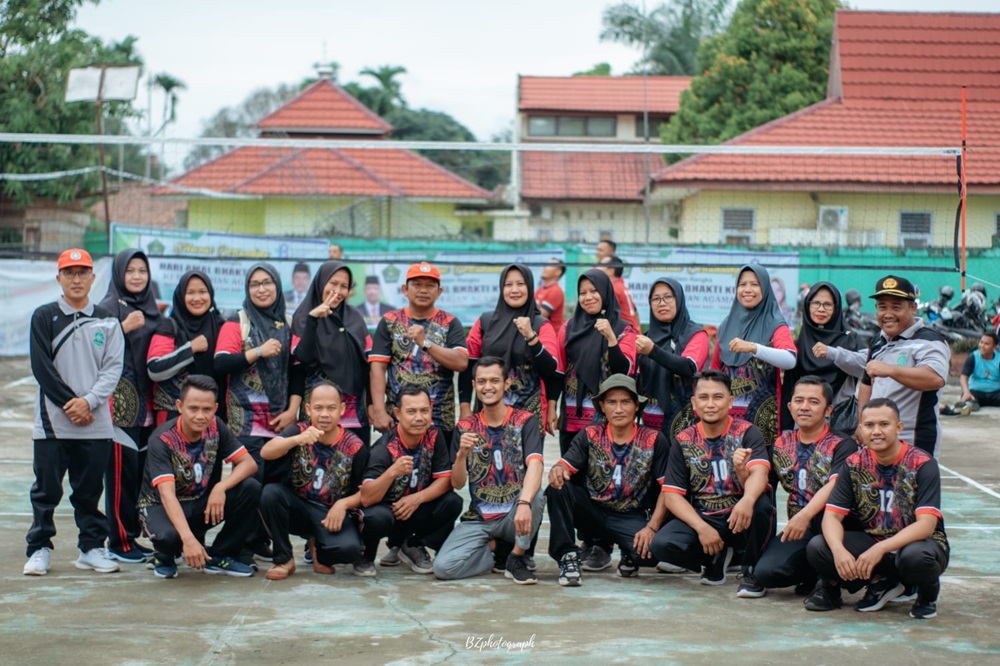 MTsN 6 Batang Hari Kandaskan Perlawanan Pertandingan Volly Ball Di Hari Pertama dan Kedua Pada HAB Kemenang Ke 78