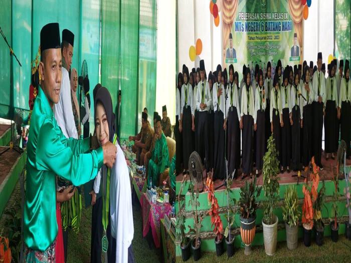 Pelepasan Siswa Kelas 9 MTsN 6 Batang Hari Tahun Pelajaran 2022/2023