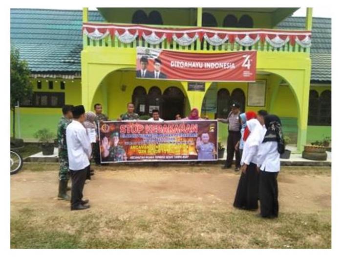 STOP KARHUTLAH POLRES BATANG HARI BERSAMA KODIM 0415 BATANG HARI BERIKAN HIMBAUAN KEPADA KB MTSN 6 BATANG HARI