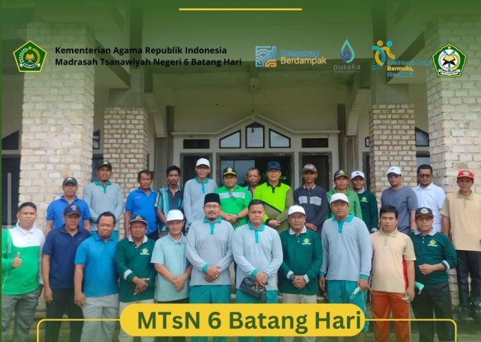 Kepala MTsNegeri 6 Batang Hari Ikuti Program Geber Bersih-Bersih Masjid Jelang Ramadan 1447 H