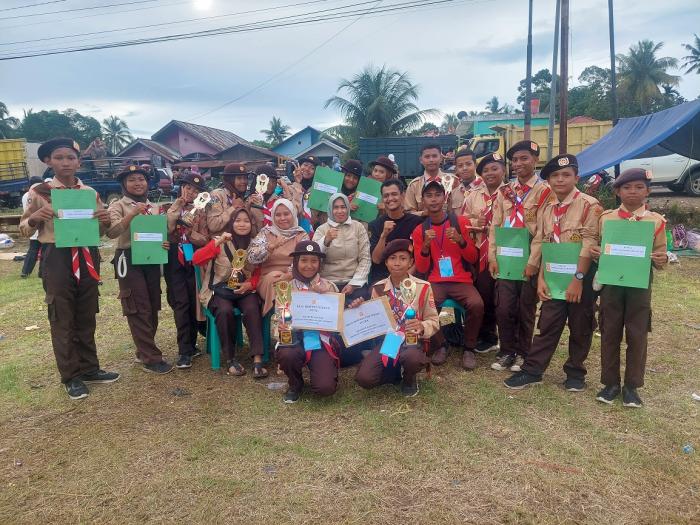 MTsN 6 Batang Hari Menjadi Regu Berprestasi Tinggi Untuk Regu Putra Pada LT 2 Kwartir Ranting Muara Tembesi