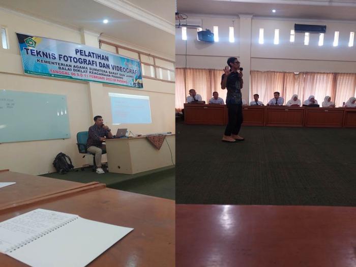 Pengelolah Humas MTsN 6 Batang Hari Mengikuti Pelatihan Teknis Fotografi dan Videografi 