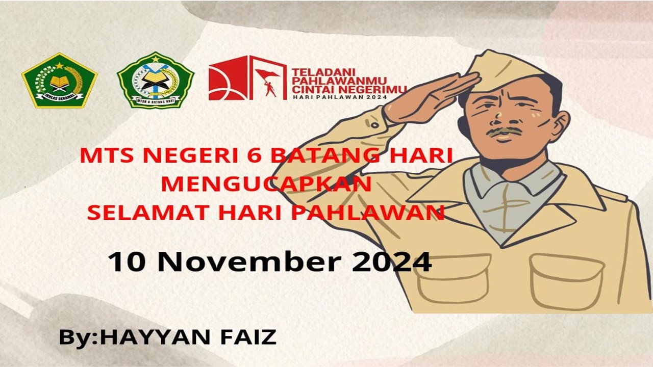 Maknai Hari Pahlawan Tahun 2024, Siswa MTsN 6 Batang Hari Kreasikan Poster Hari Pahlawan 