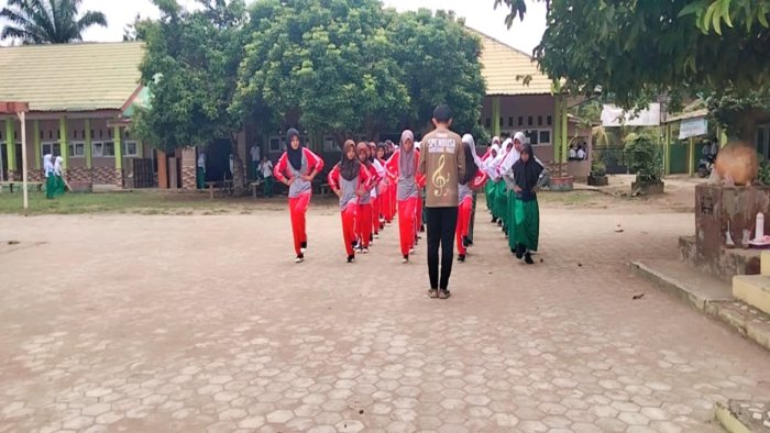 Drum Band Suara Morgana MTsN 6 Batang Hari Siap Sukseskan MTQ Tingkat Kecamatan Muara Tembesi
