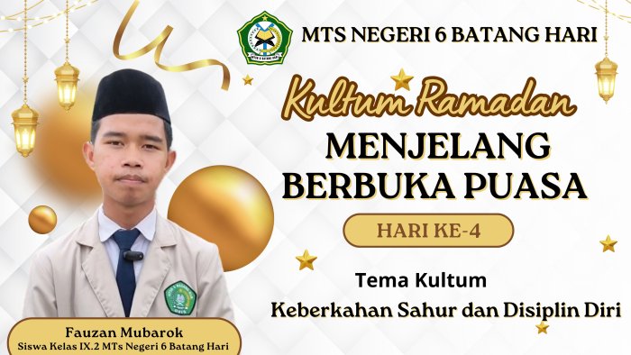 Kultum Ramadan Hari ke-4: Fauzan Mubarok Bahas Keberkahan Sahur dan Disiplin Diri