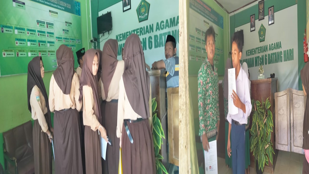 Ketatausahaan MTsN 6 Batang Hari Distribusikan SKL Siswa TP 2023/ 2024