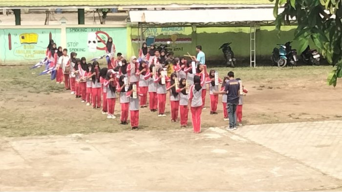 Menuju Batang Hari Marching Competition IV, Tim Drumband MTsN 6 Batang Hari Lakukan Pemantapan Akhir
