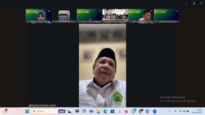 MTsN 6 Batang Hari Siap Wujudkan Perencanaan Tepat Sasaran, Kepala Madrasah dan Kaur TU Ikuti Rakor Penyusunan RKA 2026