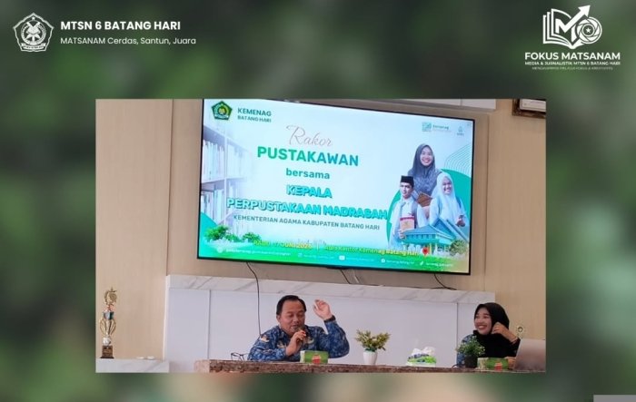 Optimalkan Pustaka Madrasah, Kepala Perpustakaan MTsN 6 Batang Hari Ikuti Rakor Bersama Pustakawan Kemenag Optimalkan Pustaka Madrasah, Kepala Perpustakaan MTsN 6 Batang Hari Ikuti Rakor Bersama Pustakawan Kemenag