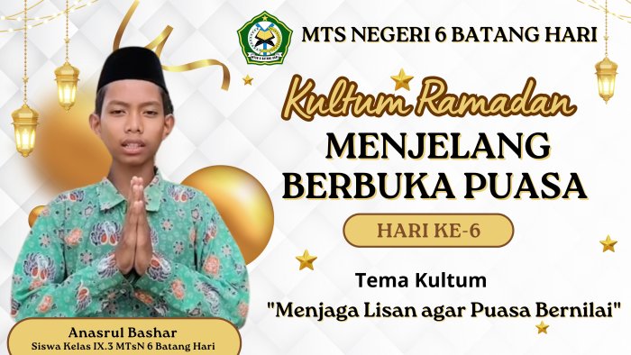 Kultum Ramadan Hari ke-6: Anasrul Basar Ajak Jaga Lisan agar Puasa Bernilai