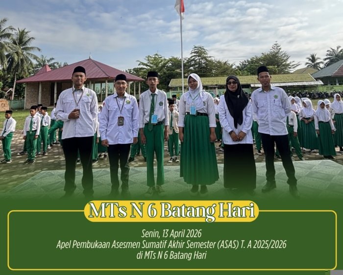 MTsNegeri 6 Batang Hari Gelar Apel Pembukaan ASAS Genap Kelas IX